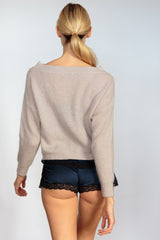 Pull en maille encolure bateau Nacre - Vannina VESPERINI